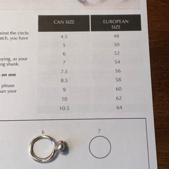 PANDORA grey pearl sterling silver ring - Picture 4 of 4